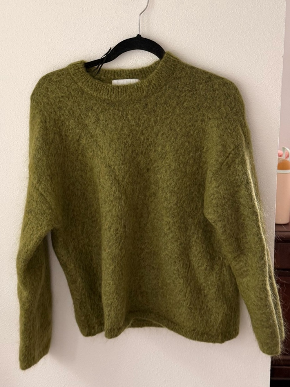 H&M Edition Olive Green Mohair Blend Sweater